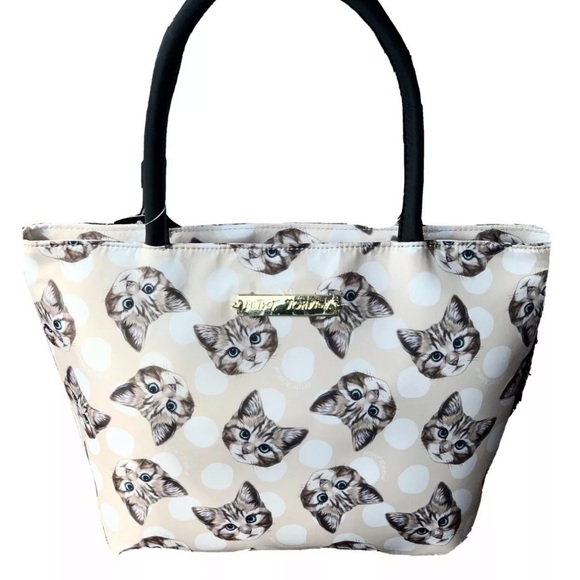 Betsey Johnson Handbags - Betsey Johnson cat face lunch bag